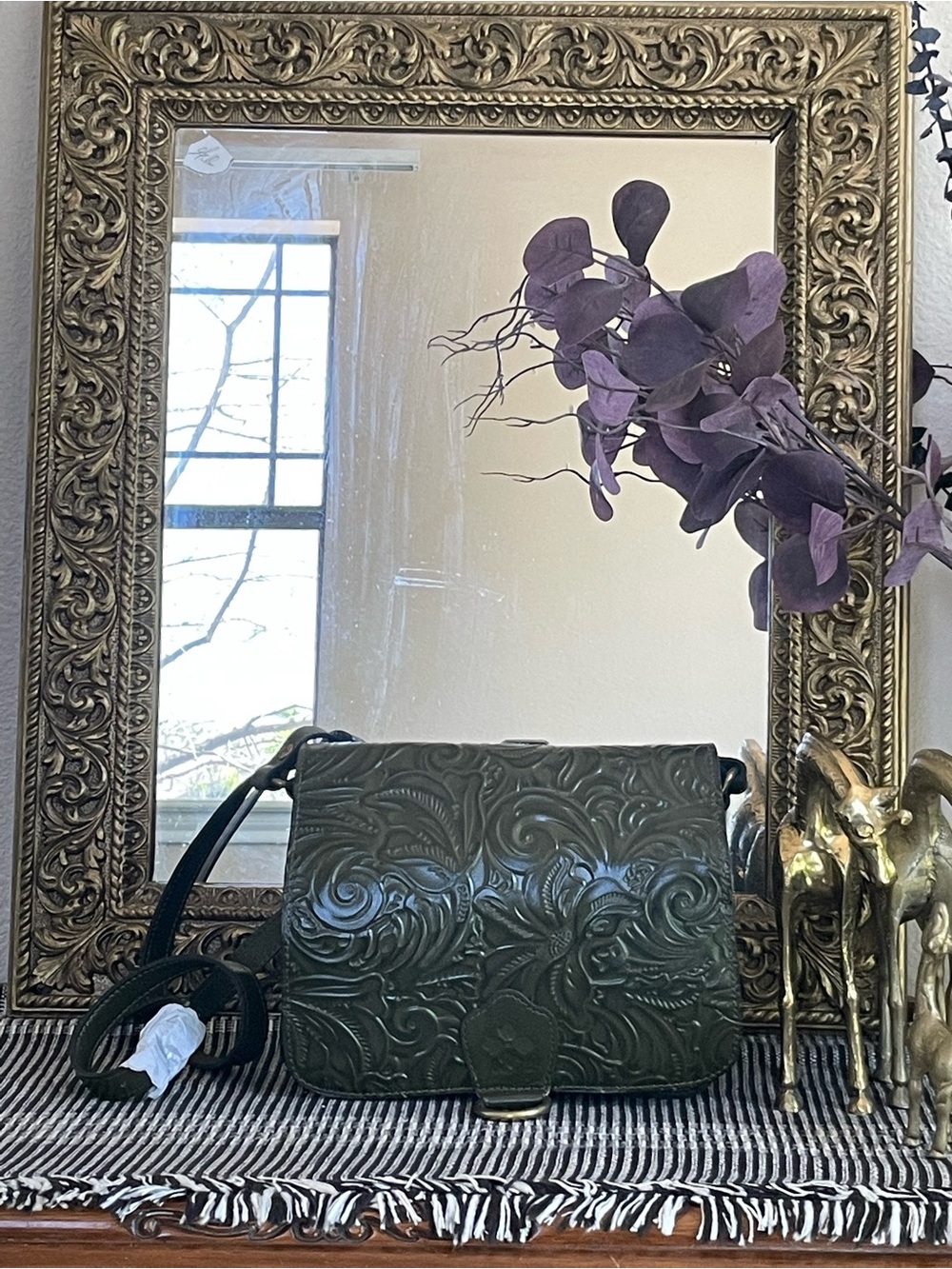Patricia Nash Ilina Tooled Leather Bag | Equestrian Elegance Artisanal Luxe - Picture 5 of 16